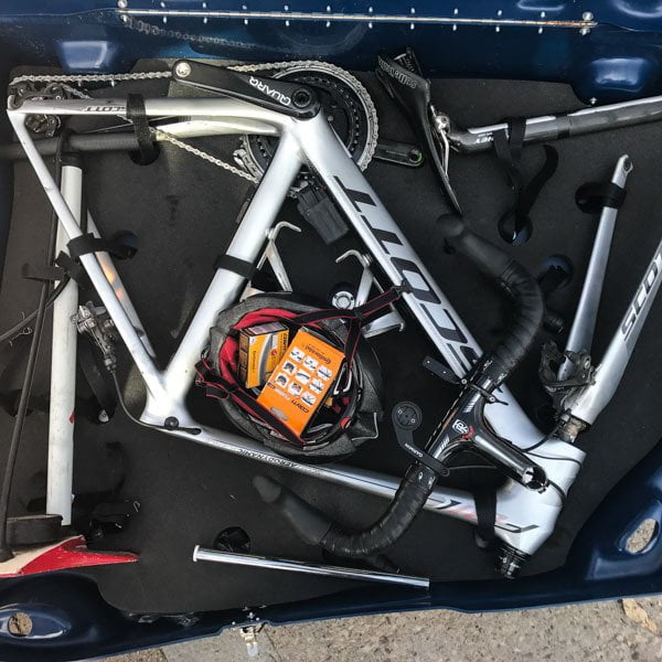 Bike packed into a Bike Box Alan