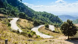 Cycling in Mallorca - two cyclists climb the Coll de Soller