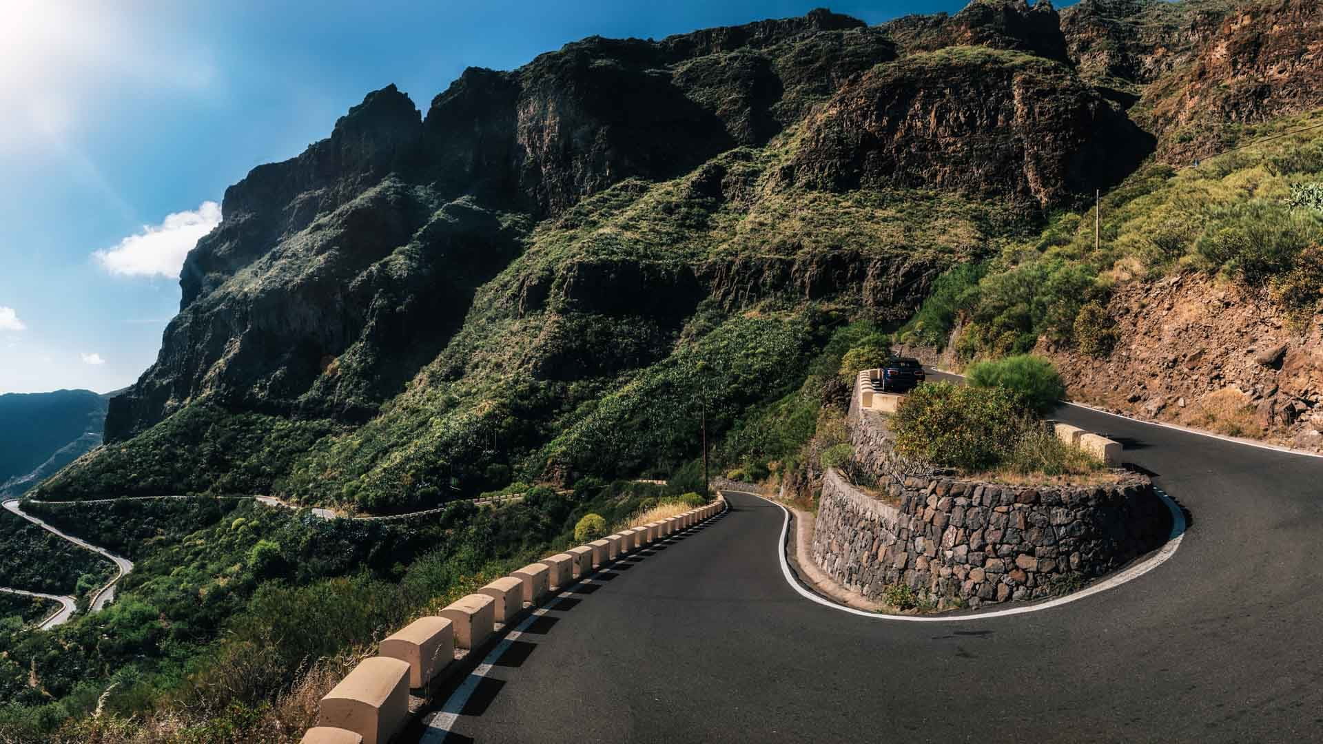 Twisting road Masca perfect for cycling