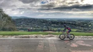 Cycling Box Hill on the Prudential Ride London 2018 route