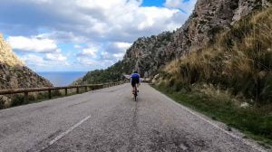 Andratx to Pollenca is often called Mallorca's best cycling route due to views like this over the sea