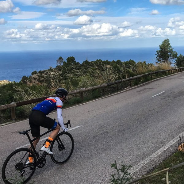 The Andratx to Banyalbufar section of the Big Dadd route with sea views and perfect road surface, Mallorca