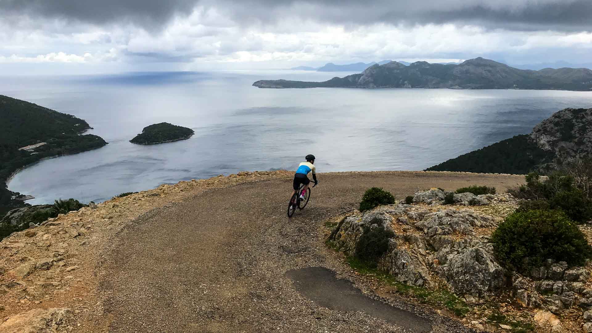 Cap de Formentor cycling climb views from the Pepperpot cycling climb