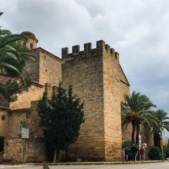 The old town walls of Alcudia, Mallorca