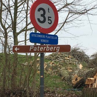 Singpost for the Paterberg, Flanders, Belgium