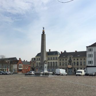 Market square in Ronse, Belgium