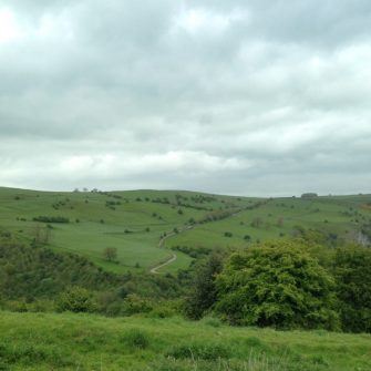 Larkstone Lane, green Peak District countryside