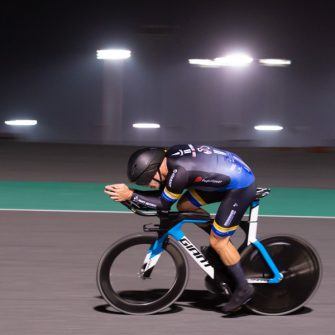 Jonathan Parker at a training evening at the Lusail International Race Circuit