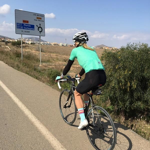 Cyclist in Murcia, Spain