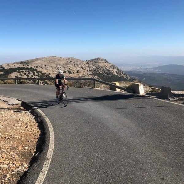 Top of El Morron cycling climb, Murcia