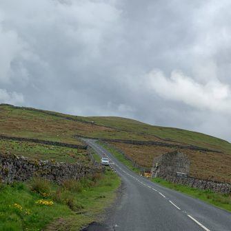 Looking up the Buttertubs Pass from the bottom near Thwaite, Yorkshire Dales