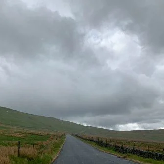 Looking up the road up Fleet Moss, Yorkshire Dales Etape du Dales route