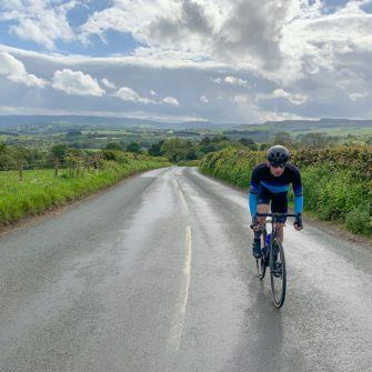 Climbing up from Wensleydale by bike