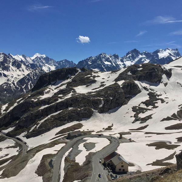 View from the Galibier on La Marmotte cyclosportive course