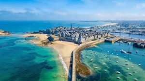 Aerial photo of Saint Malo, one of the best cycling holidays in Europe