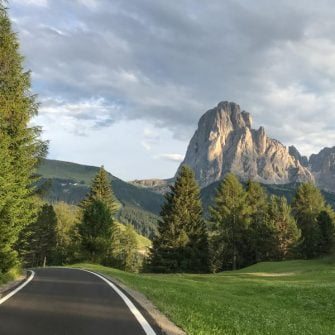 Road in the Dolomites - most of the asphalt doesn't look like this!