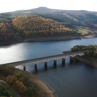 Ladybower reservoir in the Peak District