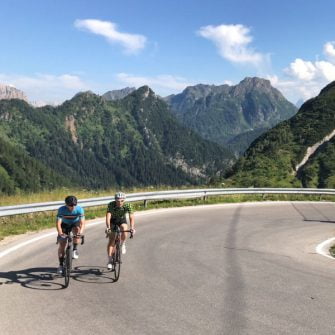 Cycling Passo Fedaia by road bike, Italian Dolomites