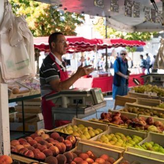 Market in Bagneres de Luchon, French Pyrenees
