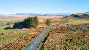 Road perfect for cycling in the Brecon Beacons