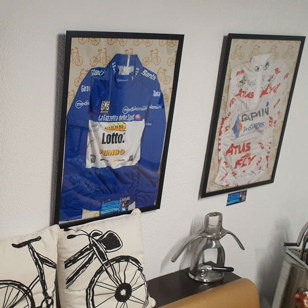 Tour de France memorabilia donated by pro teams