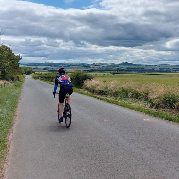 Cyclist near Edinburgh