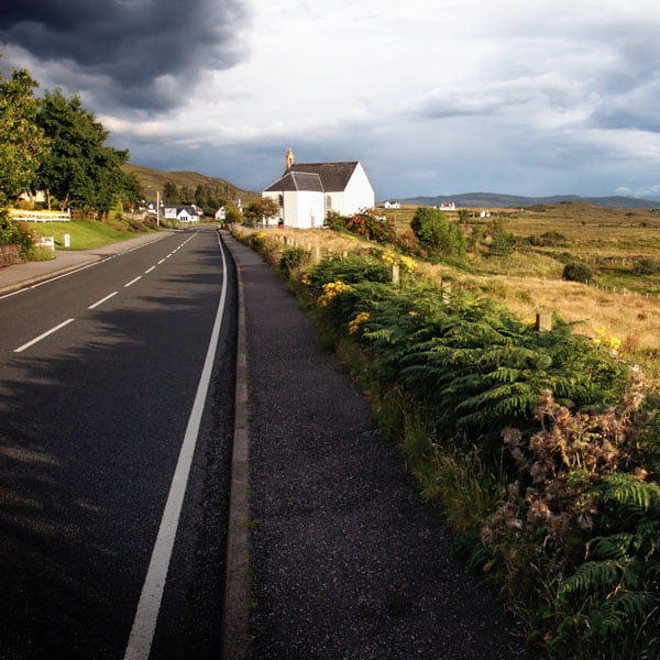 Cycling route in Scotland
