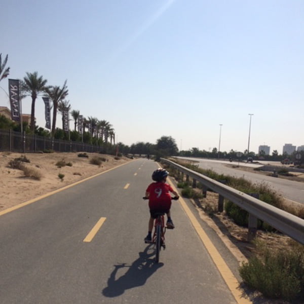Al Qudra cycle track in Dubai, UAE