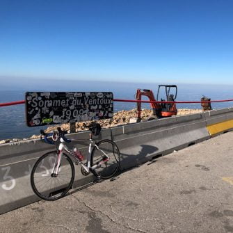 Roadworks at the top of Mont Ventoux