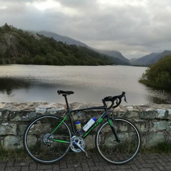 Bike near Llanberis Lake, Snowdonia National Park, Wales