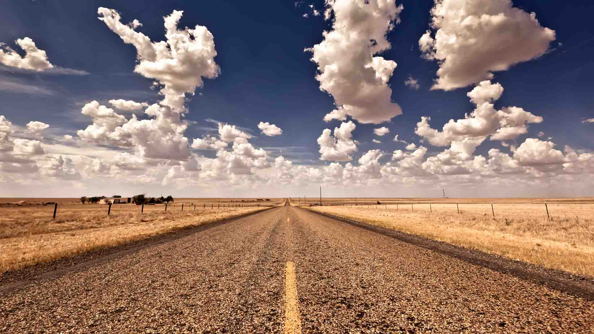 Road in America while cycling across america by bicycle