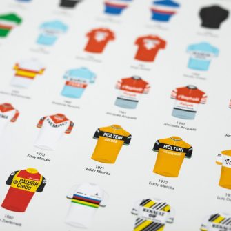 cycling print with TdF winners makes a great gift for cyclists