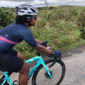 Yewande Adesida cycling near london