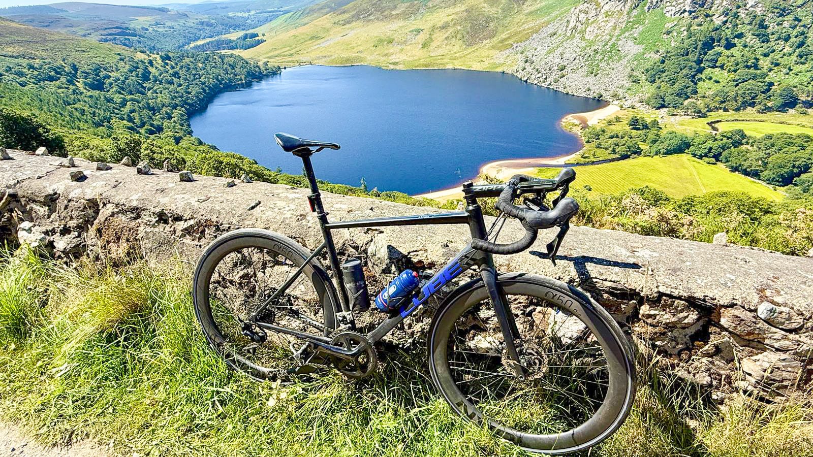 Bike with view to Loch Tay