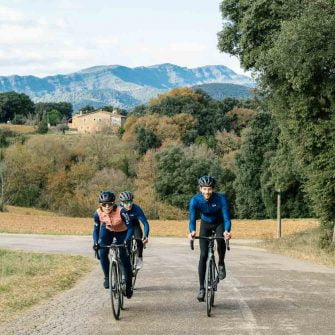 Cyclists cycling around Girona