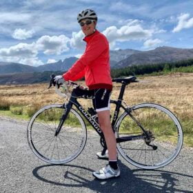 Janice Small founder of Arran Belle cyclists Isle of Arran Scotland