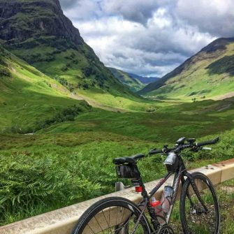  Views of Glencoe with bike in foreground