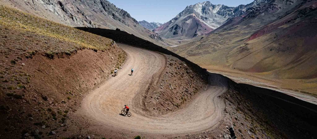 Cyclists cycling across south america on Trans Andean by Rat Race