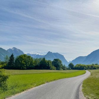 Cycling friendly road in Slovenia