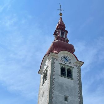Bell tower near Lake Bled