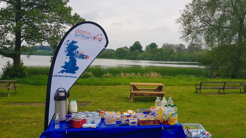 A LEJOG pedal britain break with a view in Hamner
