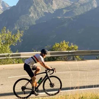 On way up alpe d'huez