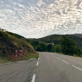Dawn on an everesting attempt by bike alpe dhuez