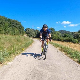 Cyclist on a Girona cycling holiday