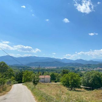 Road heading to Garroxta region perfect for cycling holidays