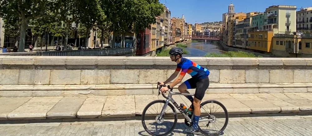 Cyclist in Girona, Costa Brava