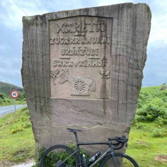 Basque country cycling statue