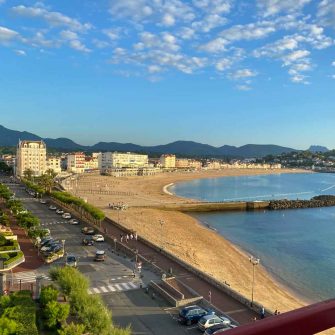 View over the beach at st jean de luz, basque country