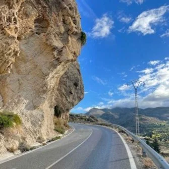 Road overhang in Granada Anadalucia