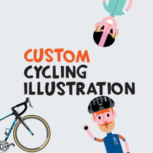 cycling prints Custom cycling illustration